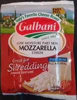 Mängden socker i Low Moisture Part Skim Mozzarella Cheese