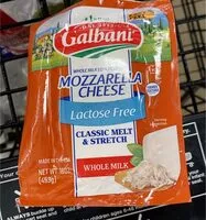 Mängden socker i Mozzarella cheese lactose free