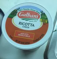 Mängden socker i Whole Milk Ricotta Cheese