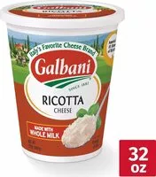 Mängden socker i Whole Milk Ricotta Cheese