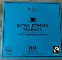Mängden socker i Extra Strong Teabags