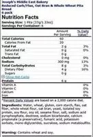 Mängden socker i Flax oat bran & whole wheat pita bread