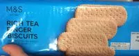 Mängden socker i Rich Tea Finger Biscuits
