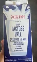 Mängden socker i 100% lactose free 2% reduced fat milk