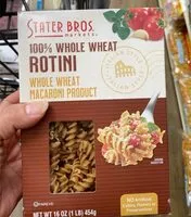 Mängden socker i 100% whole wheat rotini