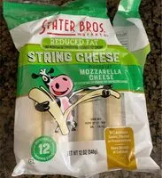 Mängden socker i Reduced Fat Mozzarella Cheese String Cheese