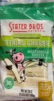 Mängden socker i Mozzarella String Cheese