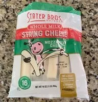 Mängden socker i Whole milk string cheese - mozzarella