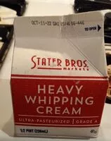 Mängden socker i Stater Brothers heavy whipping cream