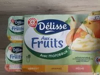 Mängden socker i Yaourts aux fruits avec morceaux