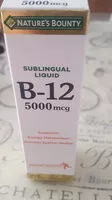 Mängden socker i Sublingual Liquid B-12 (5000 mcg)