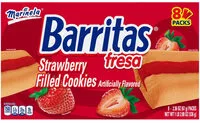 Mängden socker i Barritas, fruit filled cookies, strawberry