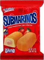 Mängden socker i Submarinos strawberry creme filled snack cakes