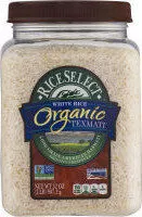Mängden socker i Organic texmati white rice