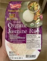 Mängden socker i cooked organic jasmine rice