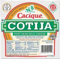 Mängden socker i Cotija part skim milk cheese