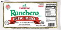 Mängden socker i Ranchero Queso Fresco Cheese