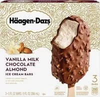 Mängden socker i Haagen dazs vanilla & almond ice cream bar