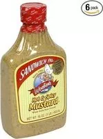 Mängden socker i Sandwich pal hot spicy mustard