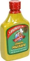 Mängden socker i Woeber mustard sandwich pal jalapeno