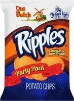 Mängden socker i Ripples cheddar & sour cream flavored potato chips