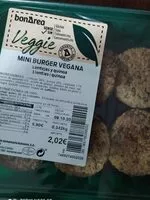 Mängden socker i Mini burger vegana
