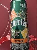Mängden socker i Perrier, l'orange sparkling watre, lemon orange