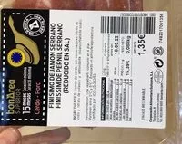 Mängden socker i Jamon Finisimo Serrano