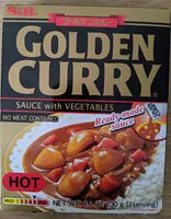 Mängden socker i S&b, golden curry, sauce with vegetables, hot