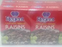 Mängden socker i California seedless raisins