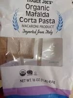 Mängden socker i organic mafalda corta pasta