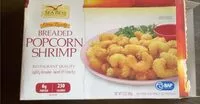 Mängden socker i Breaded popcorn shrimp