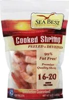 Mängden socker i Cooked peeled and deveined shrimp