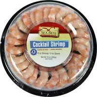 Mängden socker i Cooked shrimp rings with cocktail sauce