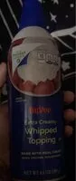 Mängden socker i Hy vee extra creamy whipped topping