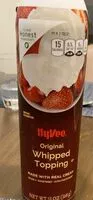 Mängden socker i Hy vee original whipped topping