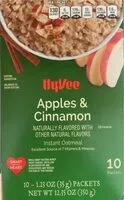 Mängden socker i Hy vee apples & cinnamon instant oatmeal
