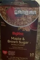 Mängden socker i Hy vee maple & brown sugar instant oatmeal