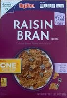 Mängden socker i Hy vee one step raisin bran crunchy wheat flakes