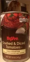 Mängden socker i Hyvee crushed and diced tomatoes