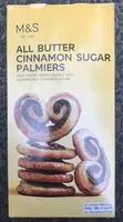 Mängden socker i All Butter cinnamon sugar palmiers
