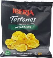 Mängden socker i Tostones plantain chips patacones lightly salted