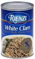Mängden socker i Rienzi, white clam italian style pasta sauce