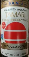 Mängden socker i Tamari reduced sodium gluten free soy sauce