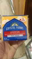 Mängden socker i Crystal farms, fat free american cheese