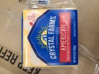 Mängden socker i Crystal farms, american pasteurized process cheese product