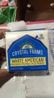 Mängden socker i Crystal farms, white american pasteurized cheese product
