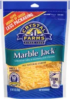 Mängden socker i Finely Shredded Natural Marble Jack Cheese