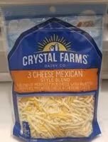 Mängden socker i Mexican style 3 cheese blend of monterey jack