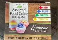 Mängden socker i Assorted Food Color Dye